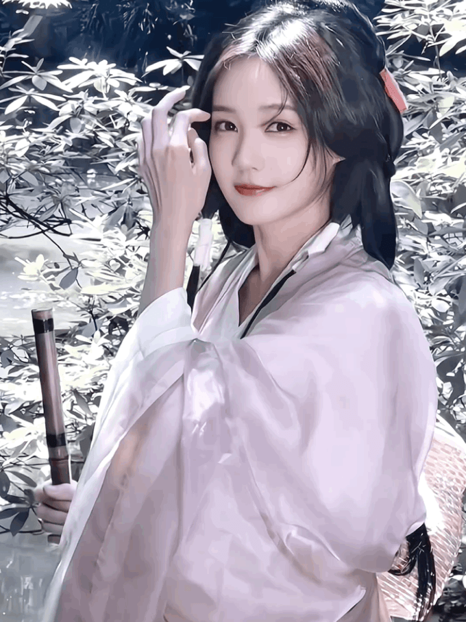 美到失语！李一桐林涧小溪戏水 浑身柔光仿佛仙女