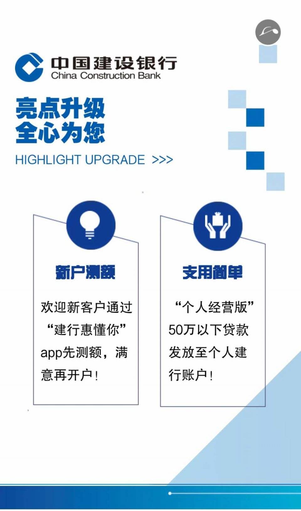 重磅上新建行普惠金融贷款助力你我畅快云贷畅享