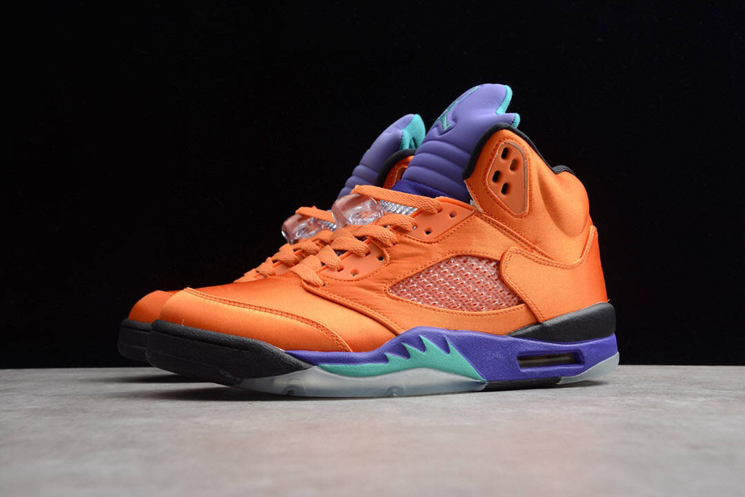 airjordan5freshprincebelair橘紫篮球鞋