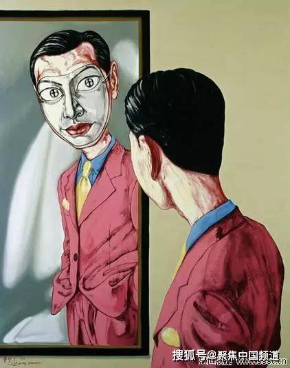 《面具》 这个系列作品 他以简练明了的笔调描绘了人的虚伪性 以硬朗