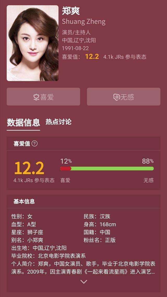 当红女星好感度评分，赵丽颖73分，热巴50分，郑
