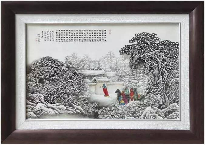 三顾茅庐瓷板画,张松茂大师作品!