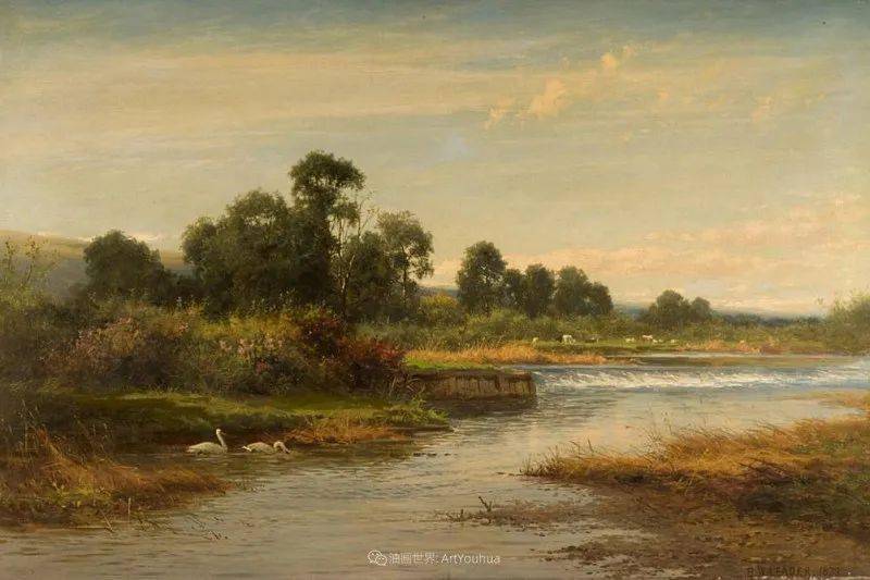 横跨两个世纪的著名英国风景画家本杰明·威廉姆斯·利德油画欣赏