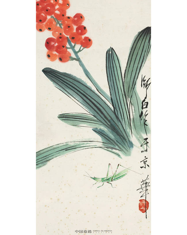 娄师白,胡絜青合作 白荷蜻蜓纸本 镜心84×63 cmrmb:5,000-10,000娄师