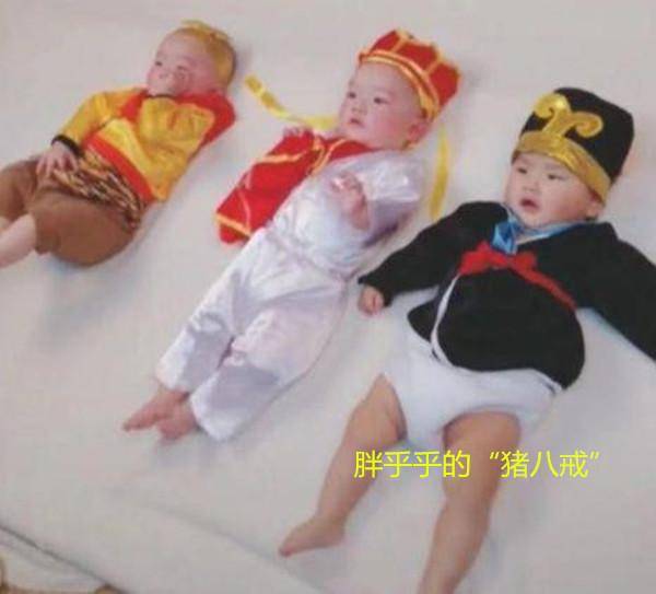 师徒|宝宝超级配合，有没有被“萌”到？三胞胎拍照扮演“唐僧师徒”