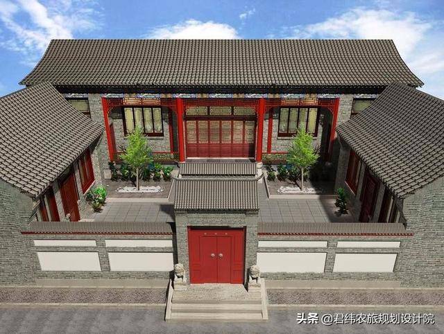 中国古代建筑经典四合院古建规划设计图