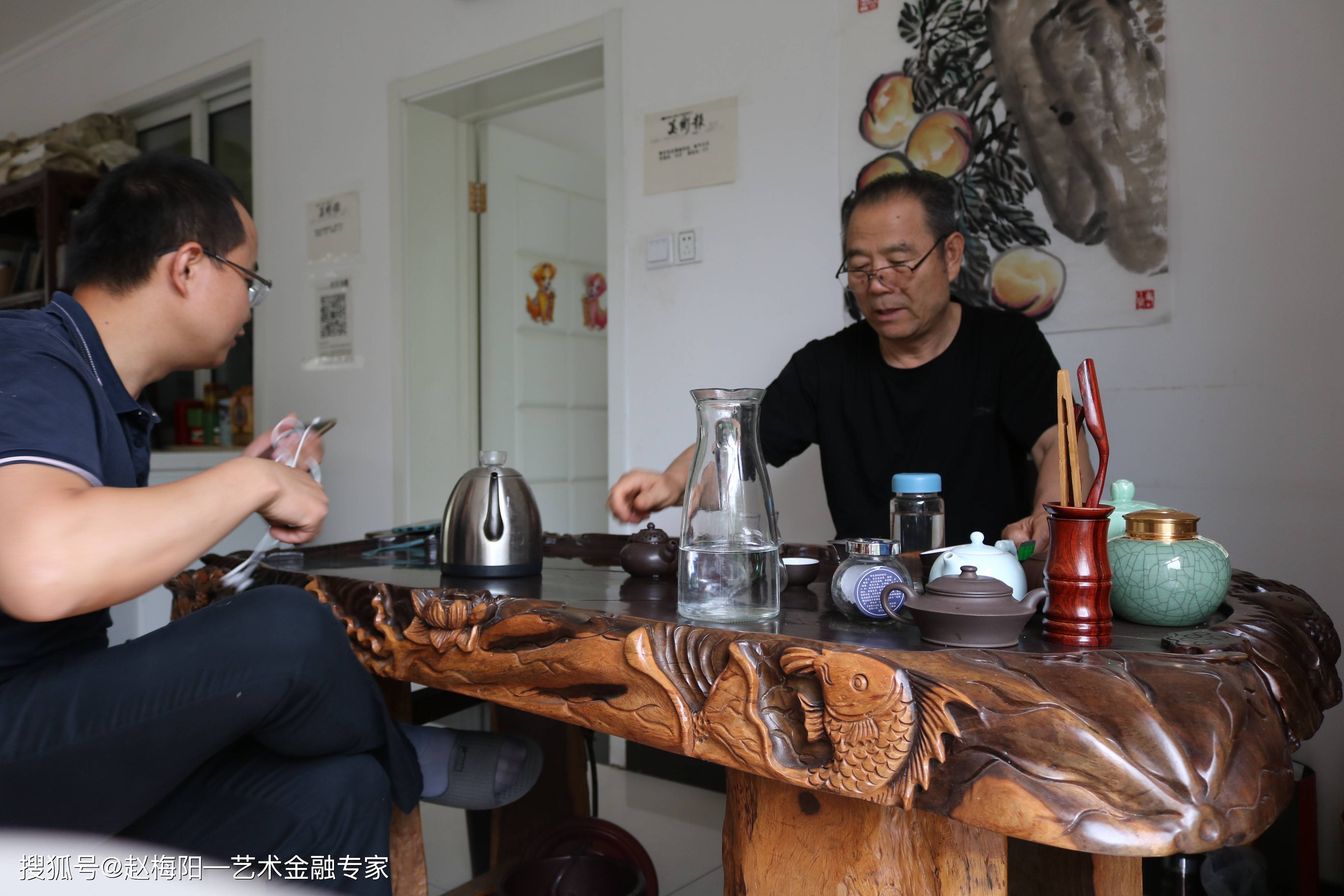 2020年6月13日,前往北京延庆,拜访书画大家鲁石,与退居二线的首长喝茶