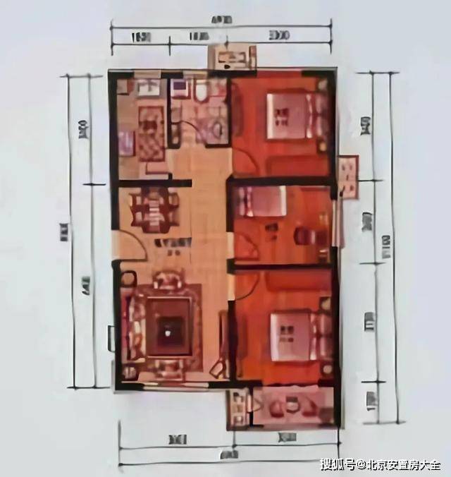 三居室130平米户型图首钢二通厂棚改丰台区安置房户型图:一居室:二