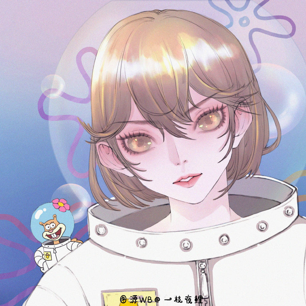 原创海绵宝宝拟人化精致韩漫风蟹老板和痞老板谁是霸道总裁