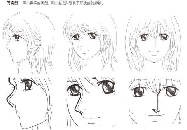 如何绘画动漫人物的鼻子
