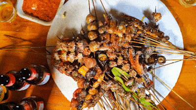 啤酒箱|来晚的客人拿啤酒箱当桌子也要吃,味道绝了柳州这家烧烤店火了