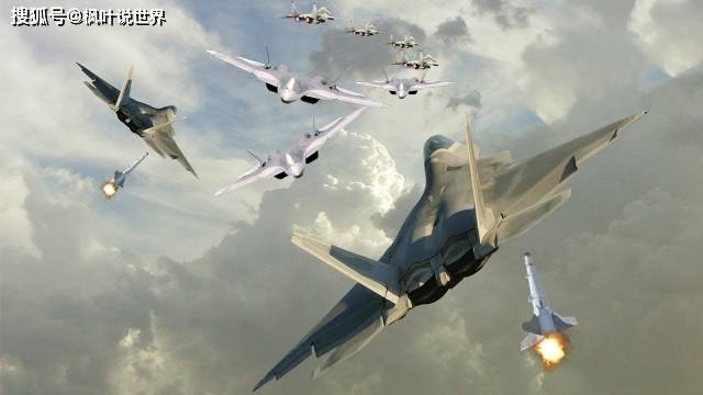 当苏-57战机碰上F-22战机，就是一个被动挨打的活