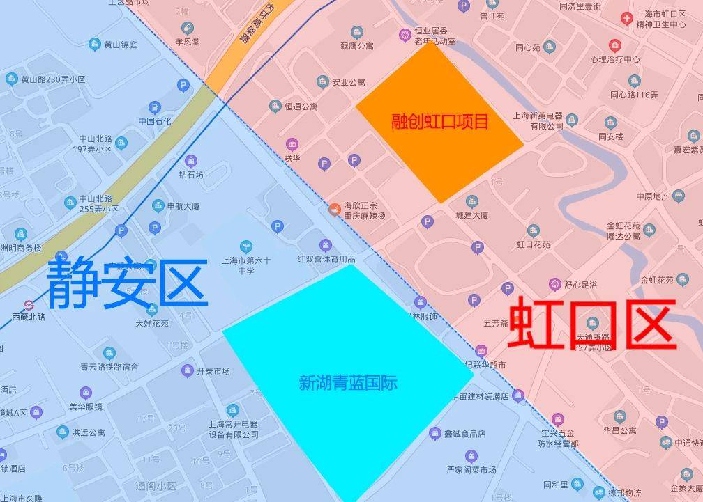 融创完成收购虹口区青云路167弄旧改地块后不久,2019年12月27日,虹口