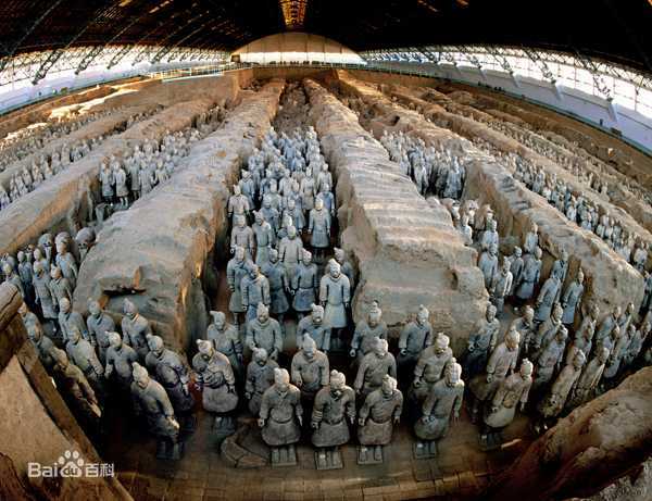 亦简称秦兵马俑或秦俑,第一批中国世界遗产,位于今陕西省西安市临潼区