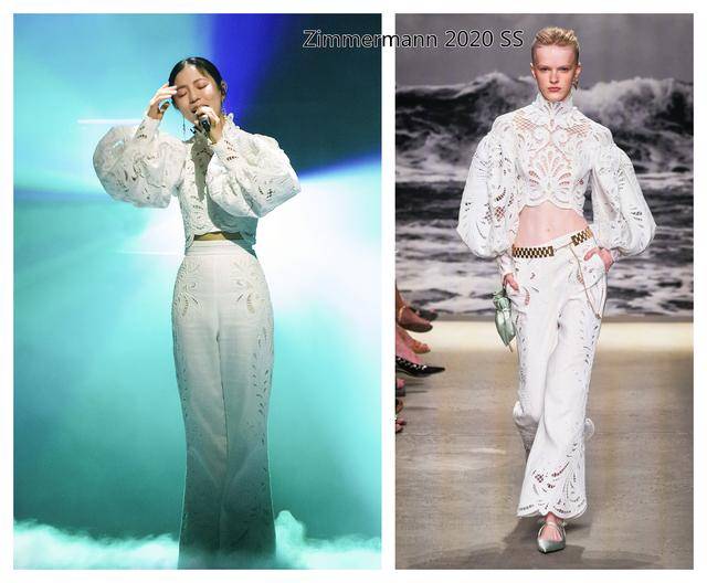 白冰|公演穿啥?白冰“卫生纸”裙是大牌新款,钟丽缇定制设计货不对板