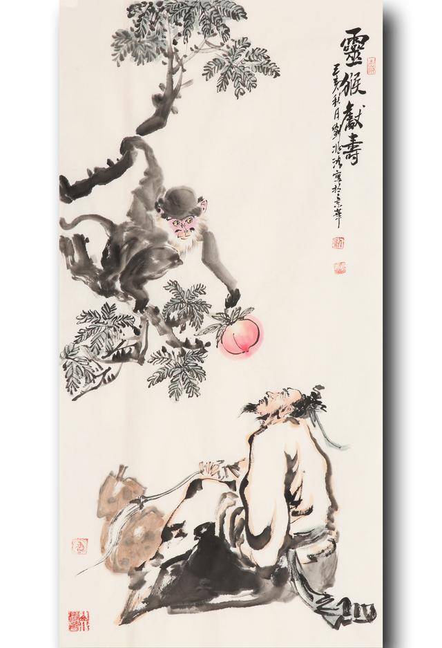 一笔传神,入木三分——画猴名家刘兆鸿(刘照红)作品赏析_中国