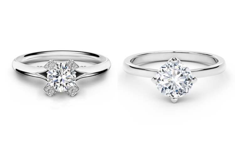 钻石|钻石戒指托要点?6爪VS 4爪边款好?让求婚戒指更大更闪的5大考虑因素!