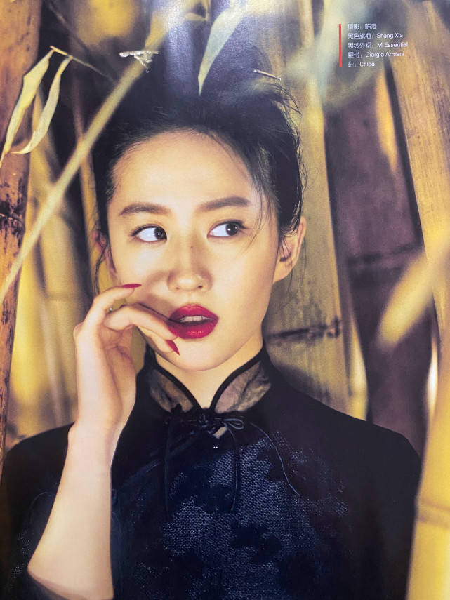 作品|原创刘亦菲最新封面杂志，浓妆的她英姿飒爽，能演仙女也能完全演战士