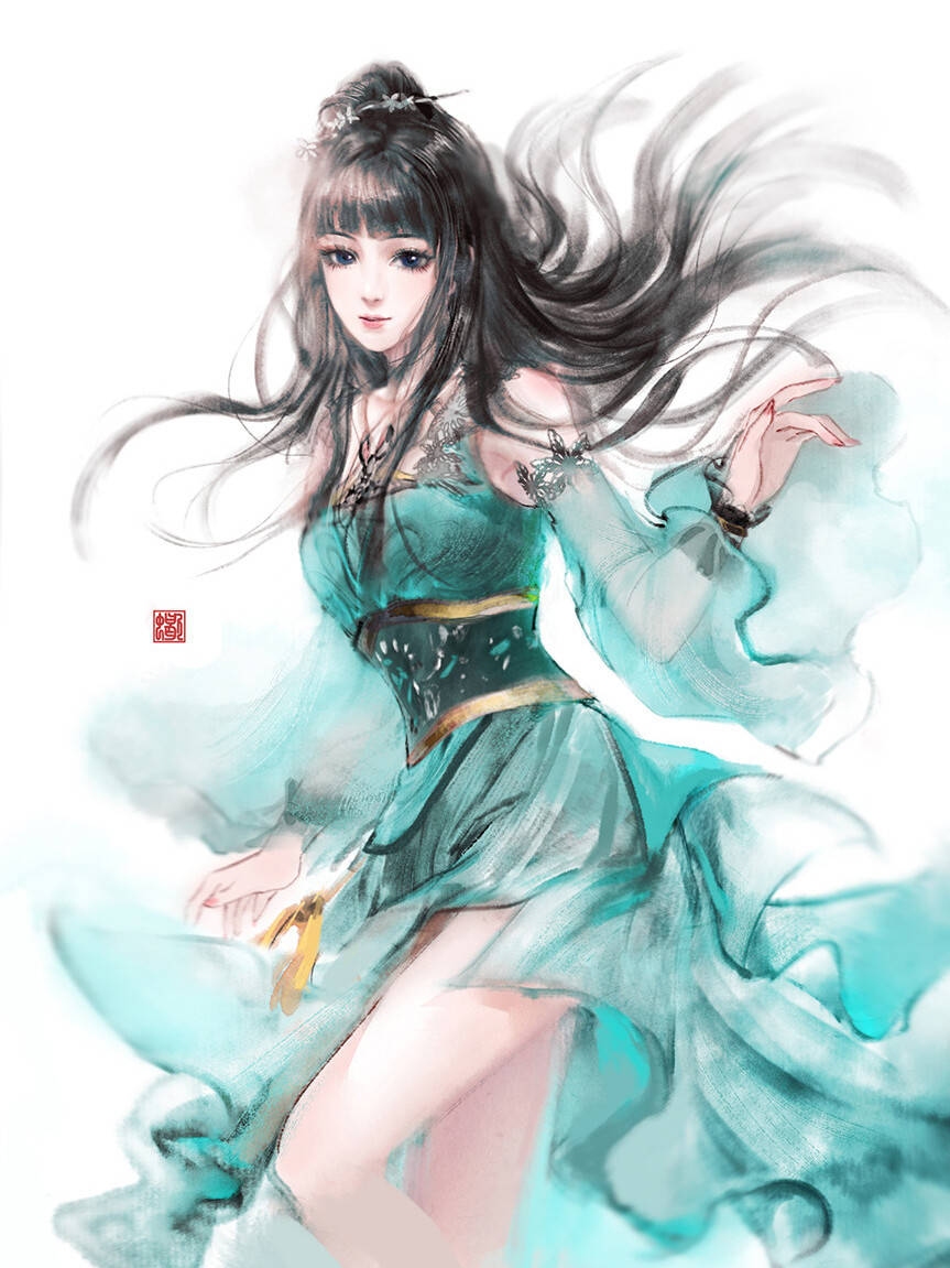 原创3d国漫女神遇上2d画风焰灵姬神似女帝云韵更仙了
