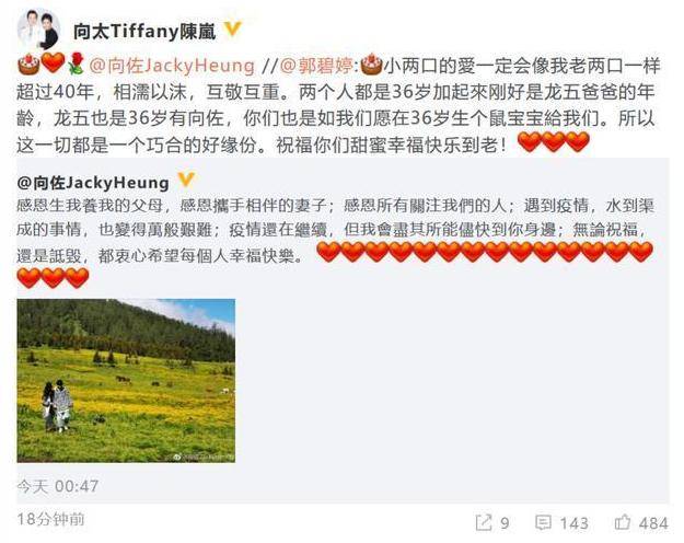 向太高调宣布抱鼠宝宝,郭碧婷敷衍回应,疑似