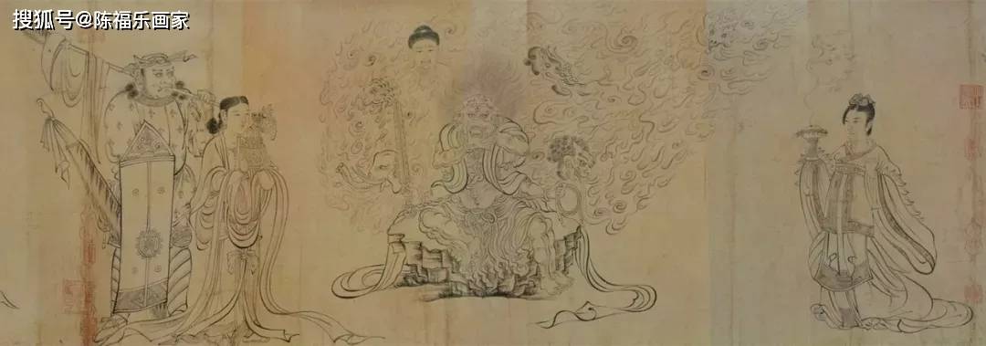 吴道子画作| 唐代丹青中的佛国和地狱_搜狐网