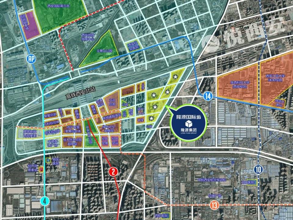 高铁新城核心区规划示意图