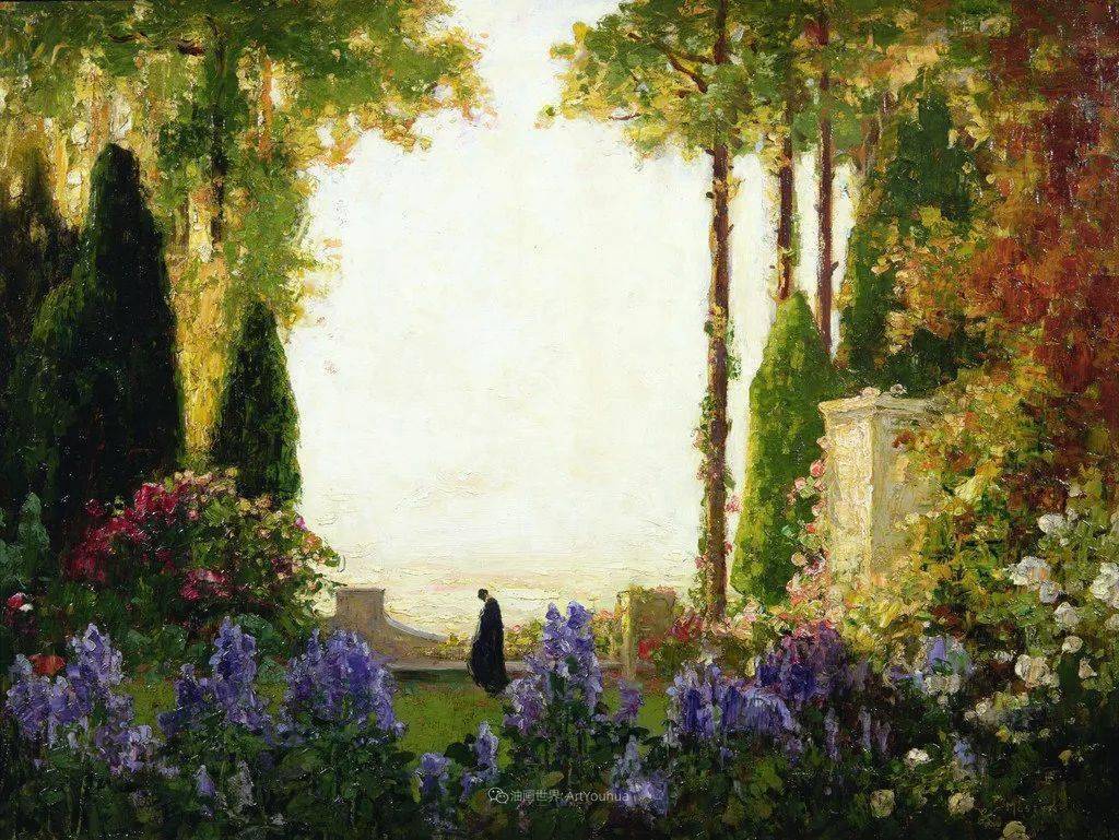 英国画家托马斯埃德温莫斯汀人物风景油画作品赏析