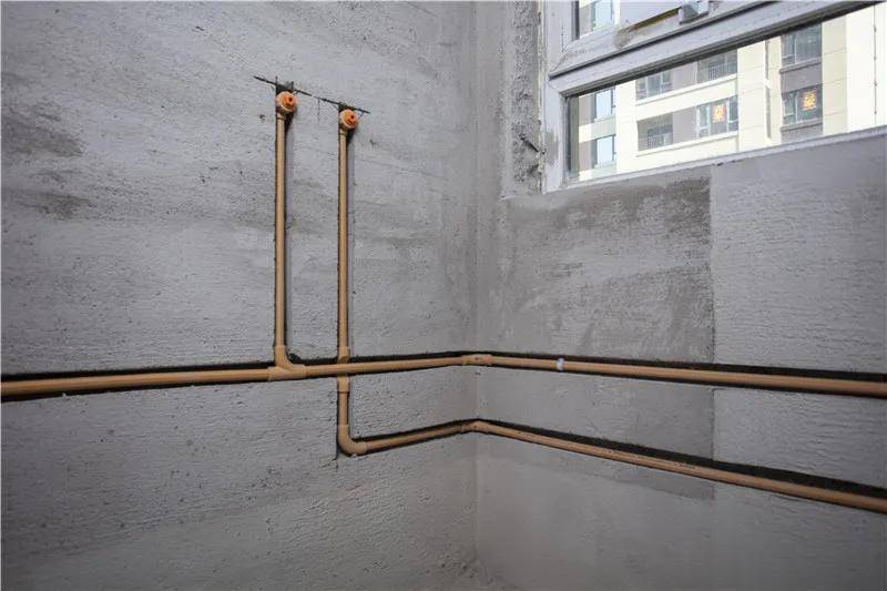 水路工程施工展示 无忧水路改造标准工艺: 从原始水管进入室内30-50厘