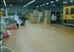 搞笑gif:妹子,你好像对这个健身器材有误解