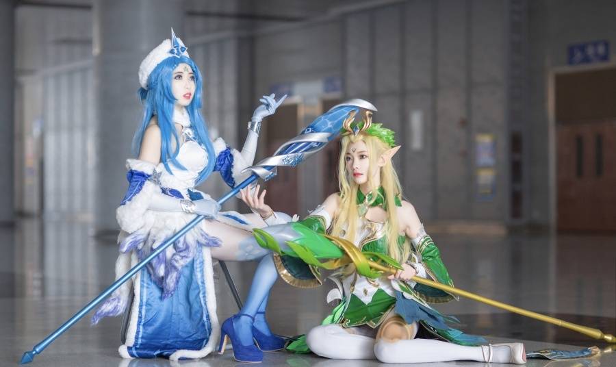 cos:王者荣耀-王昭君的冰雪之华和精灵公主