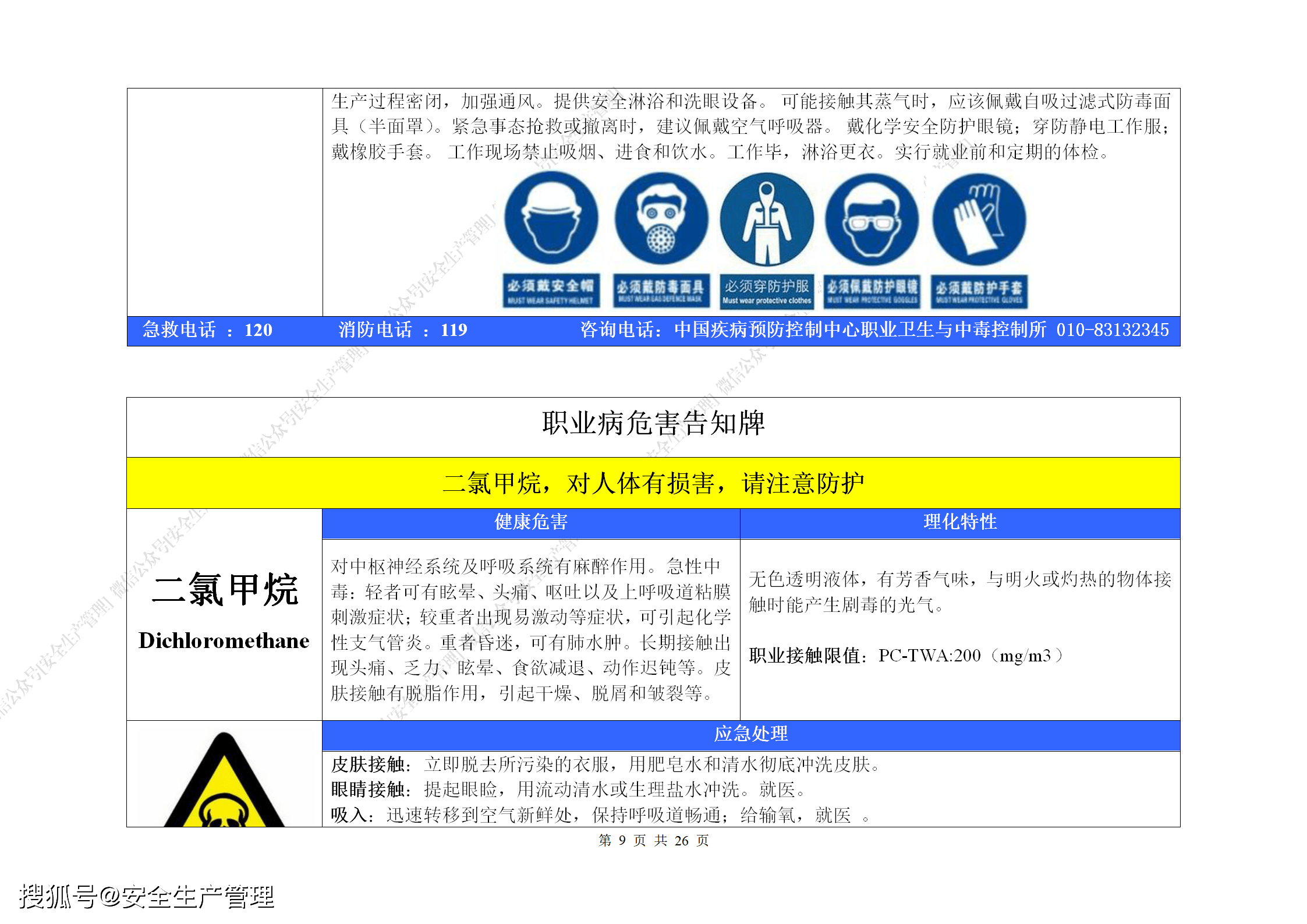 职业危害告知卡汇编(26页)