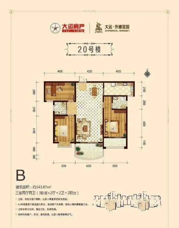 运城房产 | 大运外滩玺园20#楼在售面积及户型图鉴赏