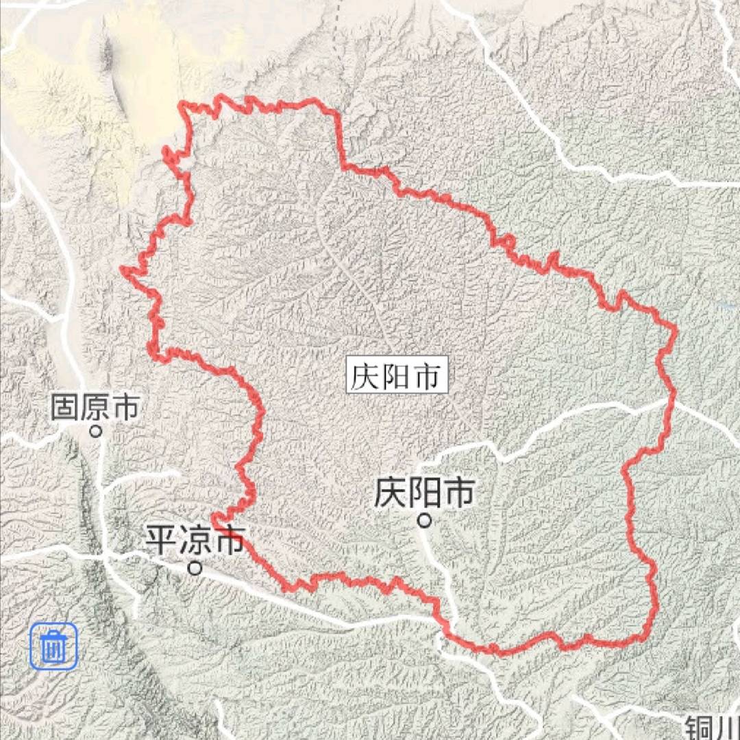 庆阳市的地理位置图