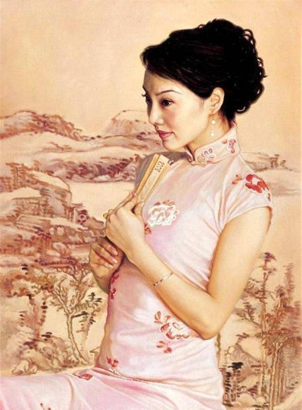 著名画家陈逸飞女体油画作品欣赏，油画中的古典美人_搜狐网