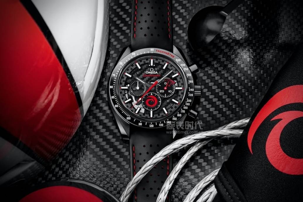 帆船队|红与黑，欧米茄超霸系列“月之暗面”阿灵基帆船队版腕表