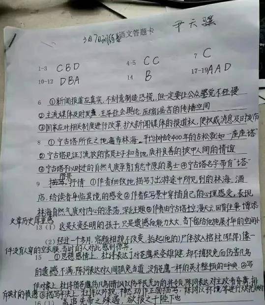 神仙卷面字迹_高考满分作文字迹_衡水中学语文书写图片