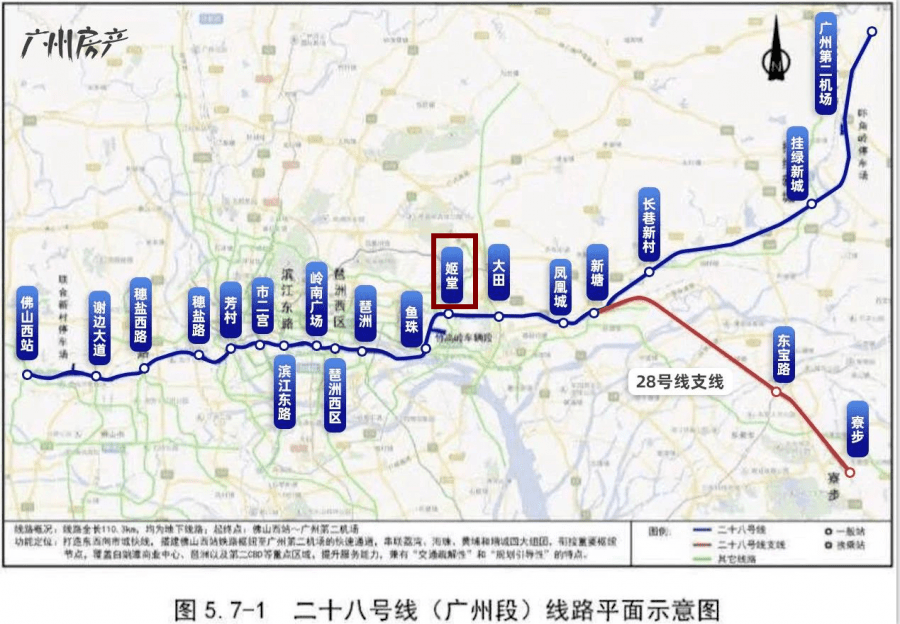 地铁28号线正式招标入列湾区横轴姬堂2站到琶洲