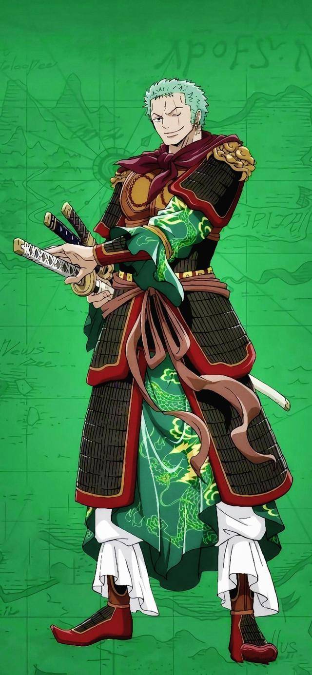 原创海贼王汉服壁纸分享路飞变为威风将军索隆化身侍卫总管