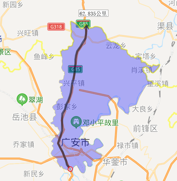 四川广安各县gdp2020_广安地图各县地图(3)