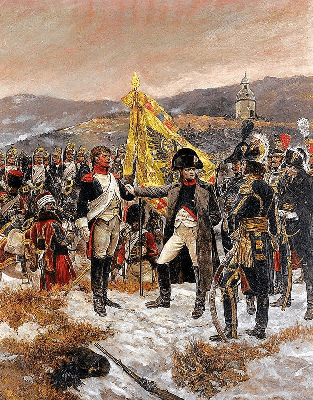拿破仑率近卫军一举将其击溃称雄欧洲_奥斯特利茨