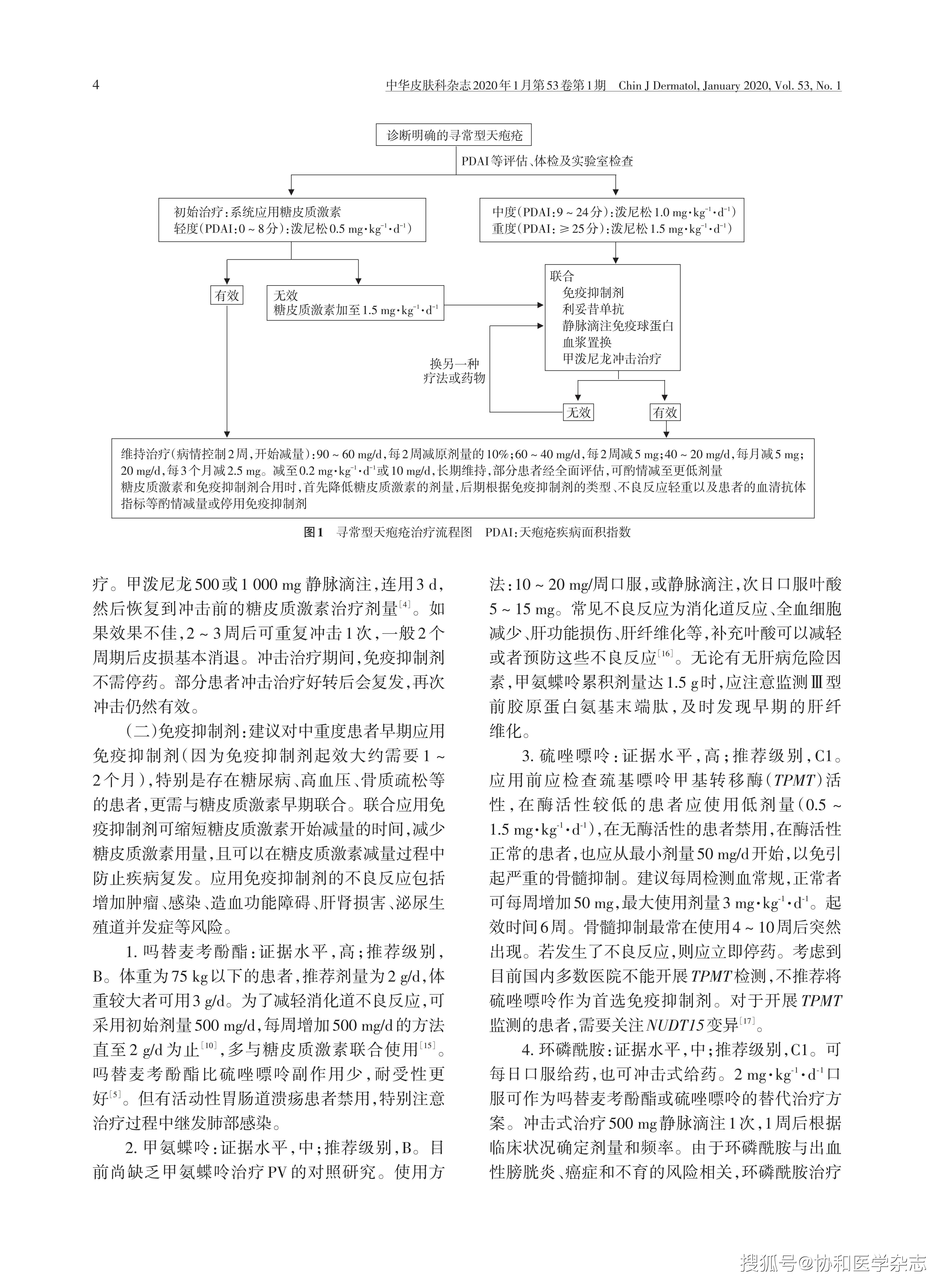 寻常型天疱疮诊断和治疗专家建议(2020)