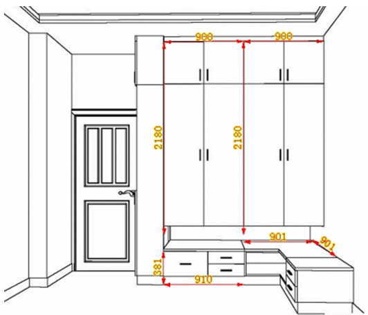 打了30年衣柜的老木工列出最详细的衣柜尺寸附内部结构图