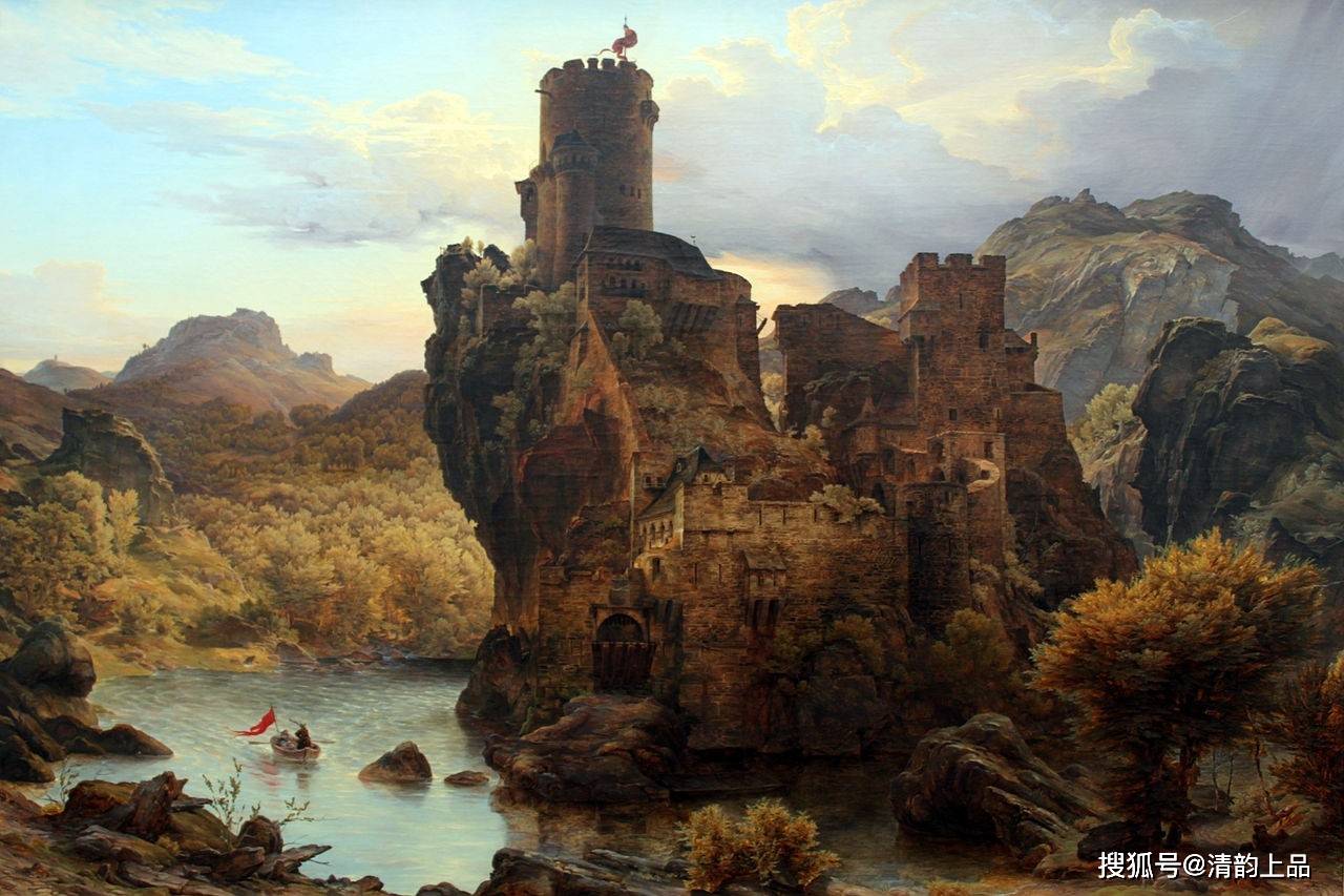 德国画家karl friedrich lessing油画风景