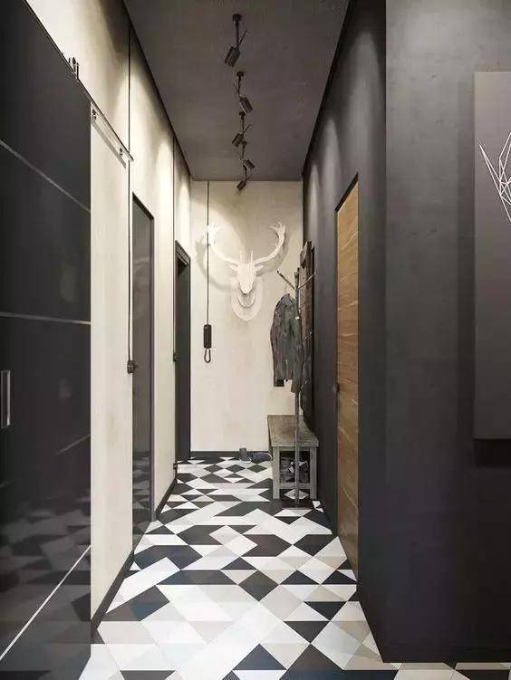 纹理|玄关瓷砖居然可以这样铺，邻居分分钟挤破门！