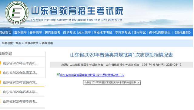 消息资讯|山东本科批投档情况表3（550-599分）考生朋友，看看你中了吗