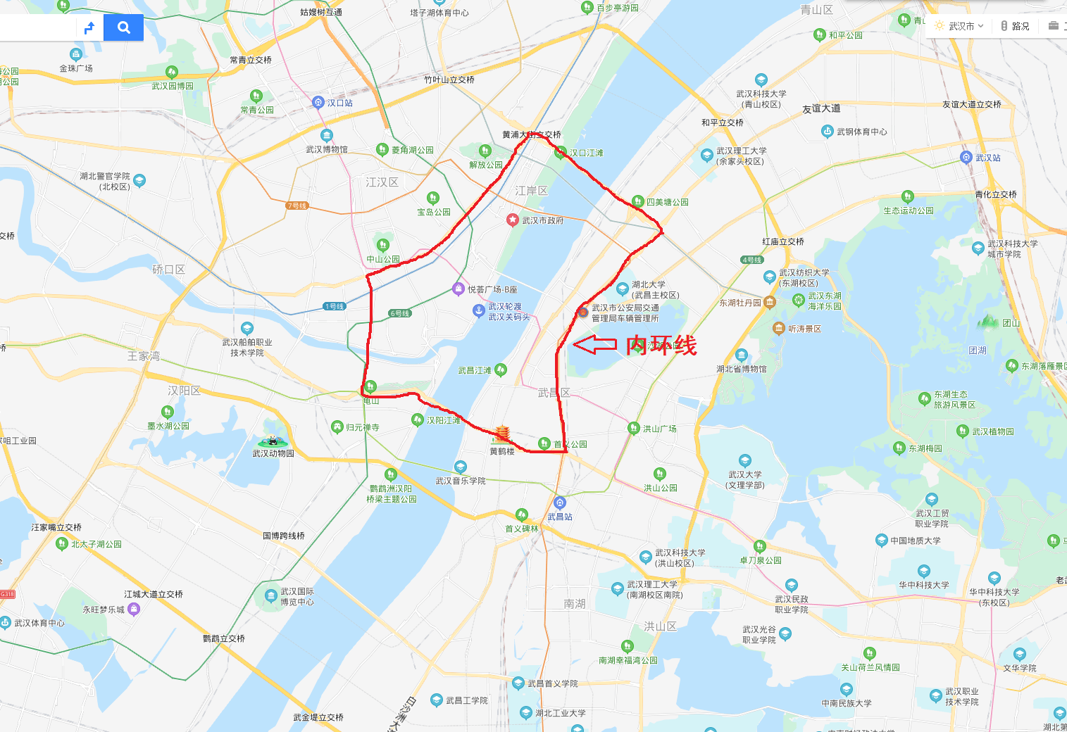 自1995年5月底长江二桥通车起,长约28公里的武汉内环线,也是武汉市的