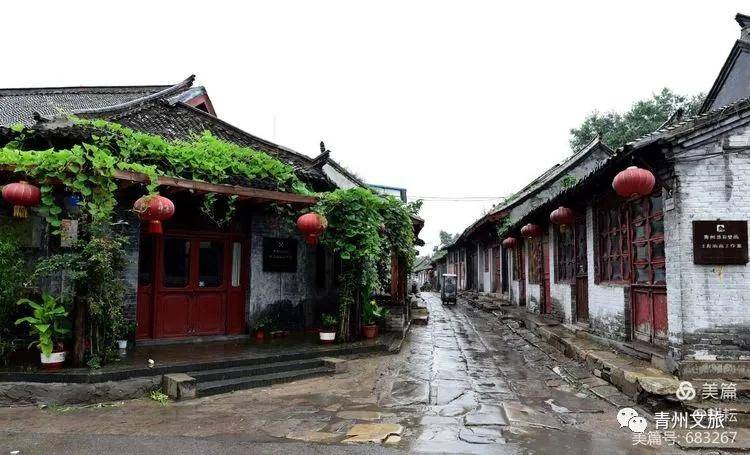 蒙蒙烟雨中的青州古街