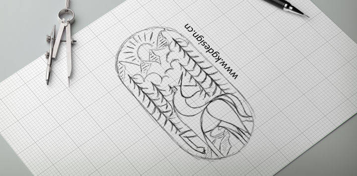 得文|得文宝石Logo设计——辅助线在轮廓抽象化上的应用