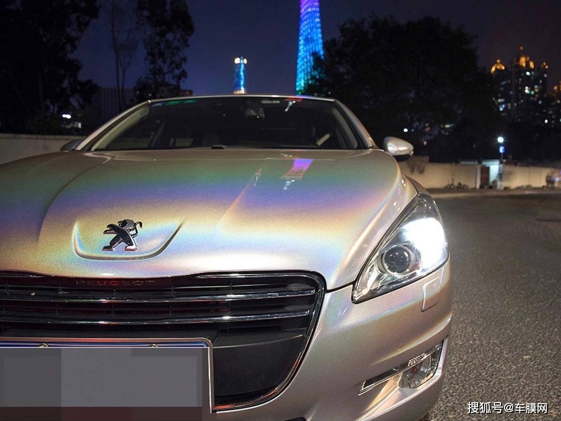 标志508镭射闪银改色贴膜效果图