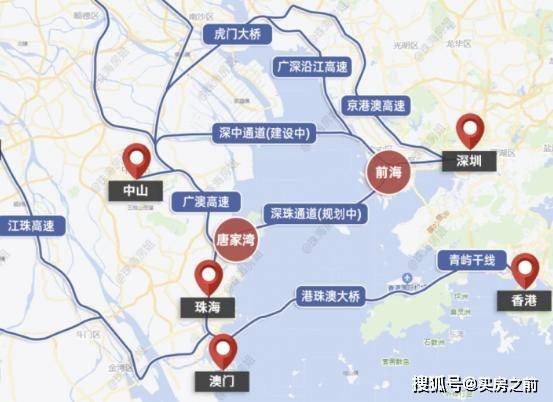 深珠通道全长约47公里,设计时速100km/h,初步规划为公路与高铁两用